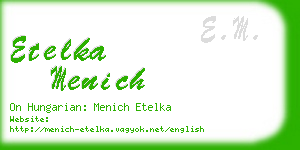 etelka menich business card